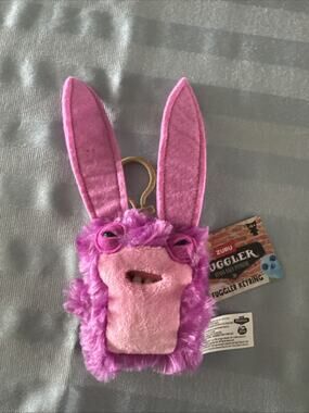 Fuggler Funny Ugly Monster Keychain Plush Letting Lord Long Ears Pink Rabbit